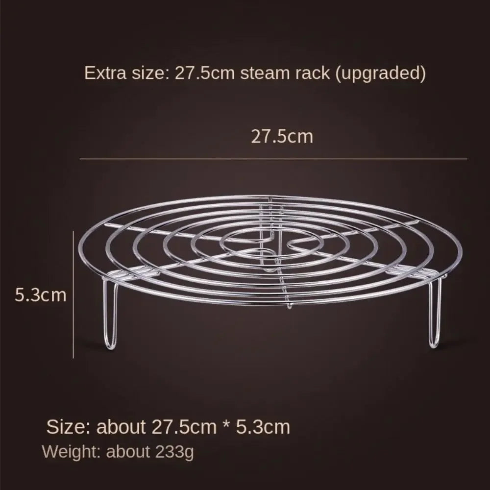 Stainless Steel Steamer Rack – Heavy Duty Round Trivet for Pots & Pressure Cookers