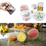 Reusable Silicone Stretch Lids Fresh-Keeping Sealed Food Covers for Bowls