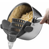 Silicone Clip-On Kitchen Strainer – Pot & Pan Drain Rack for Pasta, Vegetables & Fruits