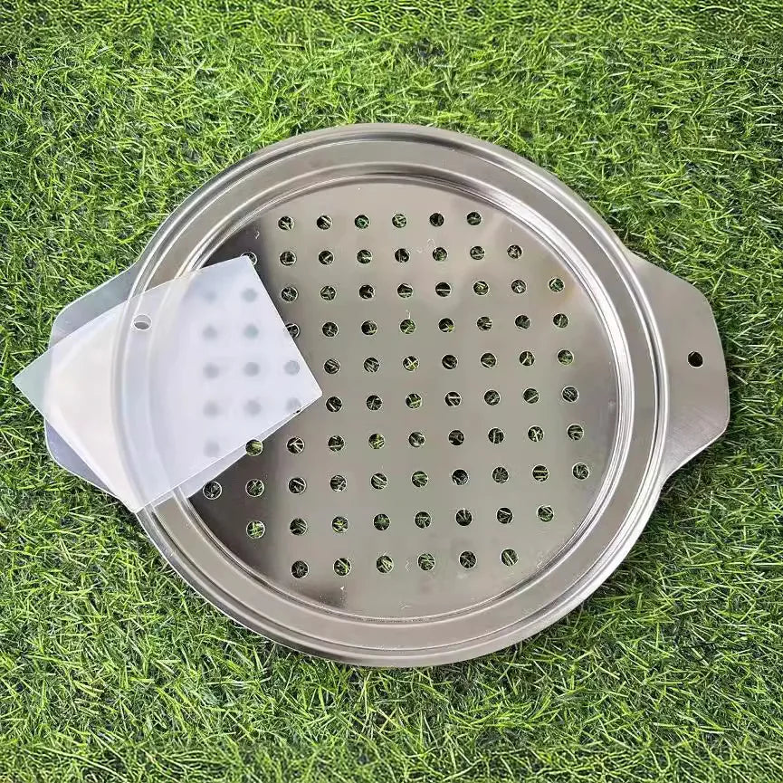 Stainless Steel Spaetzle Maker Lid with Scraper – Traditional German Egg Noodle Maker