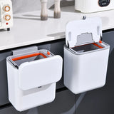 Kitchen Hanging Garbage Bin 7L/9L – Wall-Mounted Covered Recycling Bin for Kitchen & Bathroom
