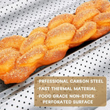 Nonstick Perforated Baguette Pan – Carbon Steel French Bread Baking Tray