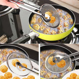 Stainless Steel Oil Frying Clamp – Fine Mesh Strainer with Tongs for BBQ & Deep Frying