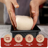 LMETJMA Pullman Loaf Pan with Lid, 1 lb Non-Stick Bread Mold