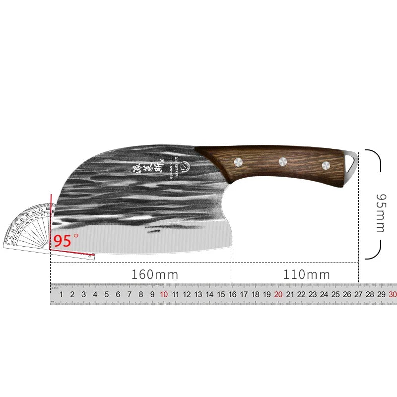 2024 New Seiko Hand-Forged Kitchen Knife – Dual-Purpose Chef Knife for Meat & Small Bones