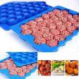 37 Grids Silicone Meatball Mold with Lid – Rice Ball & Fish Ball Maker