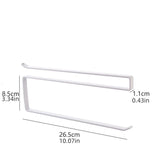 No-Punch Paper Roll Holder & Towel Rack – Hanging Cling Film Storage Shelf for Kitchen & Bathroom