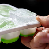 Silicone Ice Cube Tray with Lid 14 Square Easy Release Ice Mold for Drinks