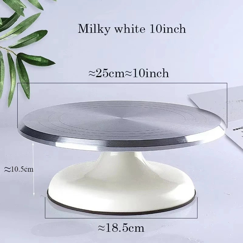 10-Inch Aluminum Alloy Pastry Turntable – Professional Rotating Cake Stand