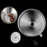 304 Stainless Steel Kitchen Funnel with Strainer – Oil & Liquid Transfer Tool