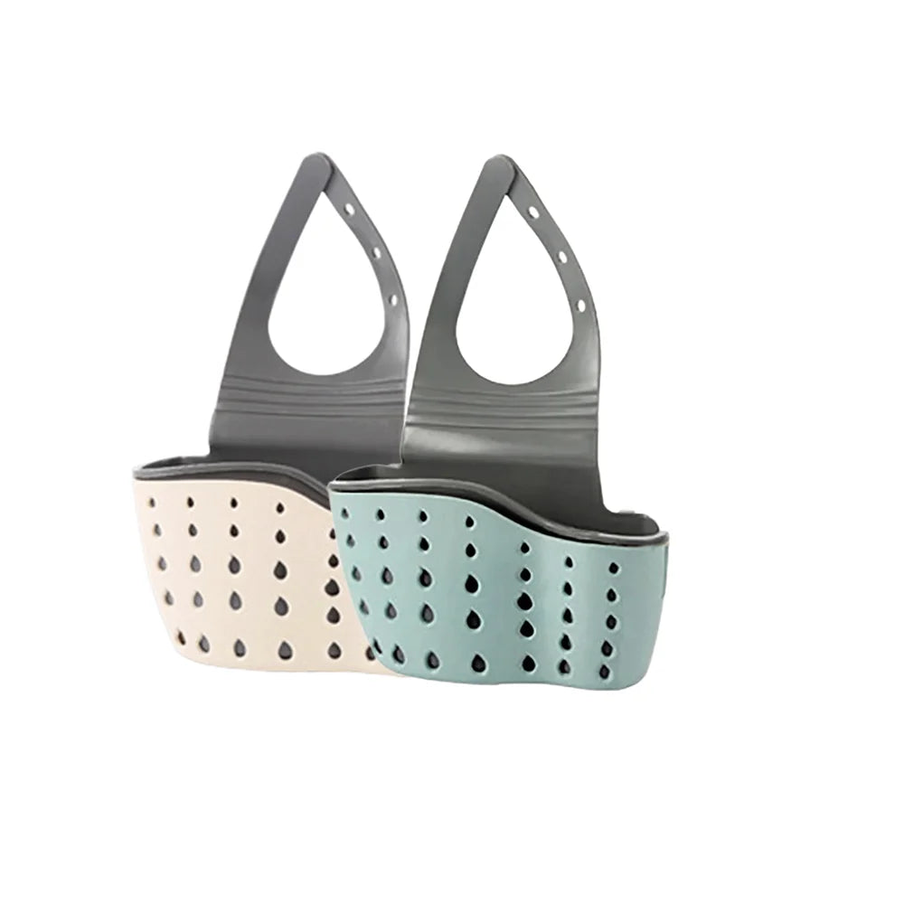 Home Storage Drain Basket – Adjustable Kitchen Sink Soap & Sponge Holder
