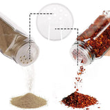 6/12/24pcs Glass Spice Jars Set with Bamboo or Metal Lids – Airtight Seasoning Containers