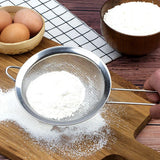 3pcs Stainless Steel Fine Mesh Strainers Set – Multipurpose Flour Sifter with Handle