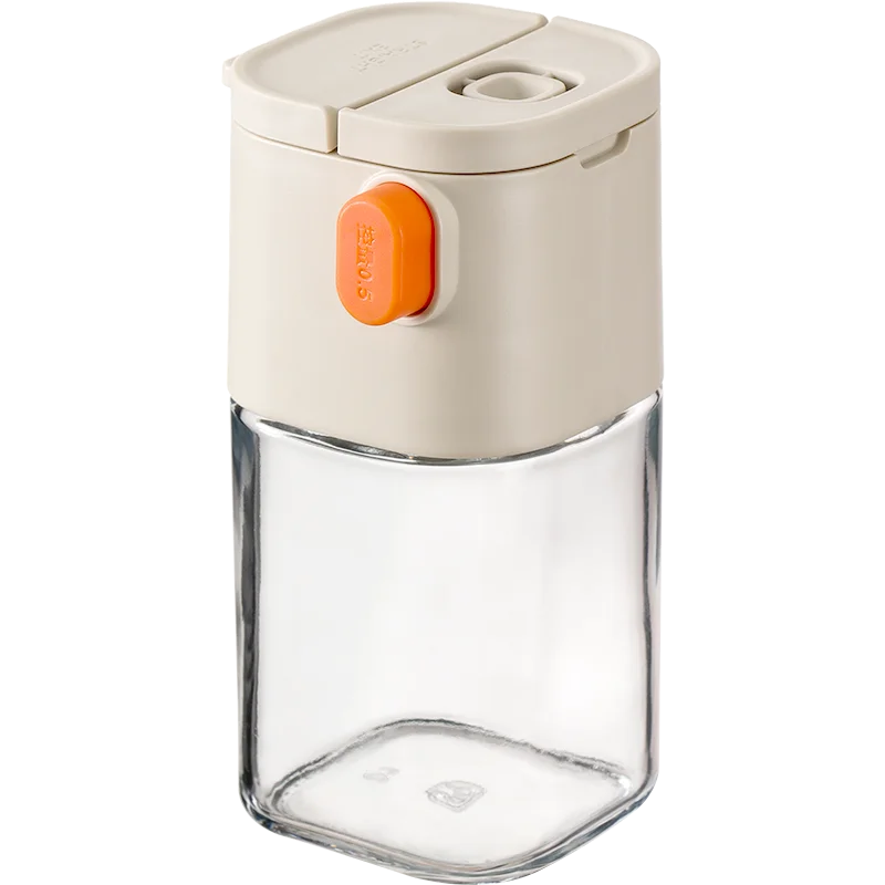 180ml Press-Type Glass Seasoning Pot – Quantitative Salt & Spice Dispenser