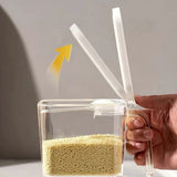 Sealed Pop-Top Seasoning Box with Spoon – Moisture-Proof Salt & Spice Storage Container